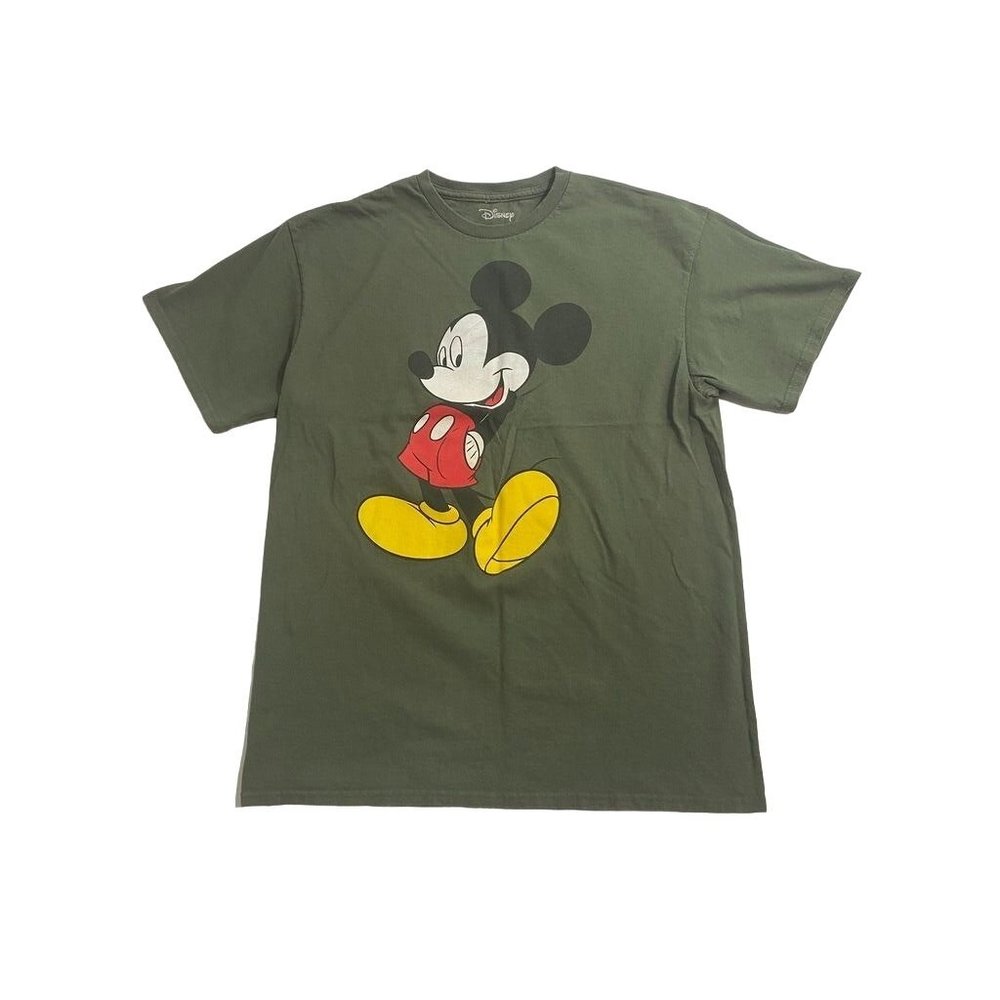 Disney MICKEY MOUSE T-Shirt Green Size LARGE